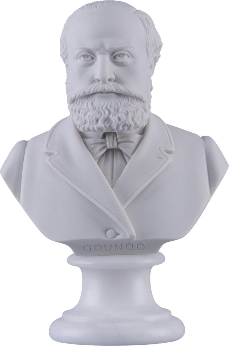 Music Gifts Albast standbeeld Gounod Hoogte: 15 cm
