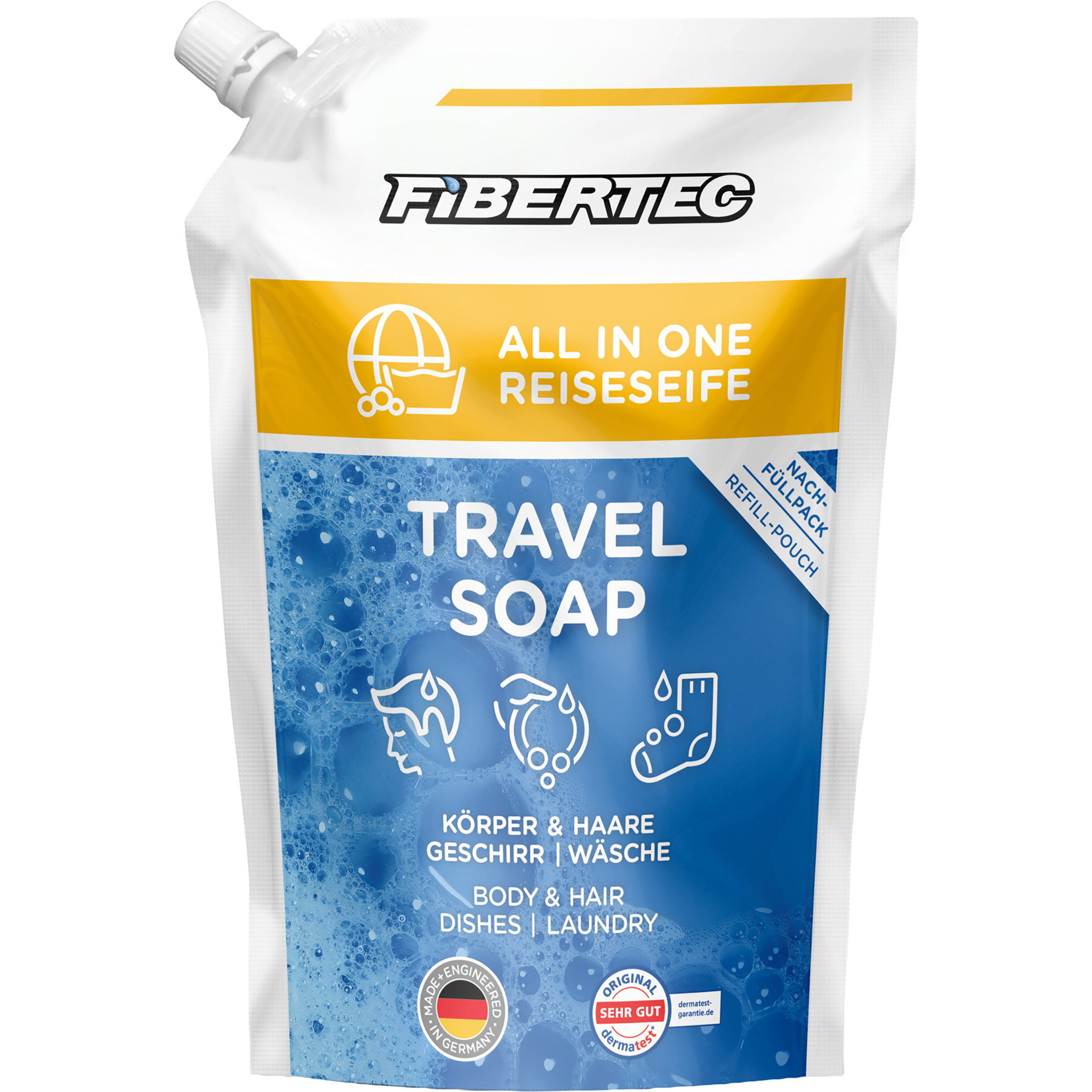 Fibertec Travel Seife Nachfüllpack Seifen & Shampoos blau Größe 500ML