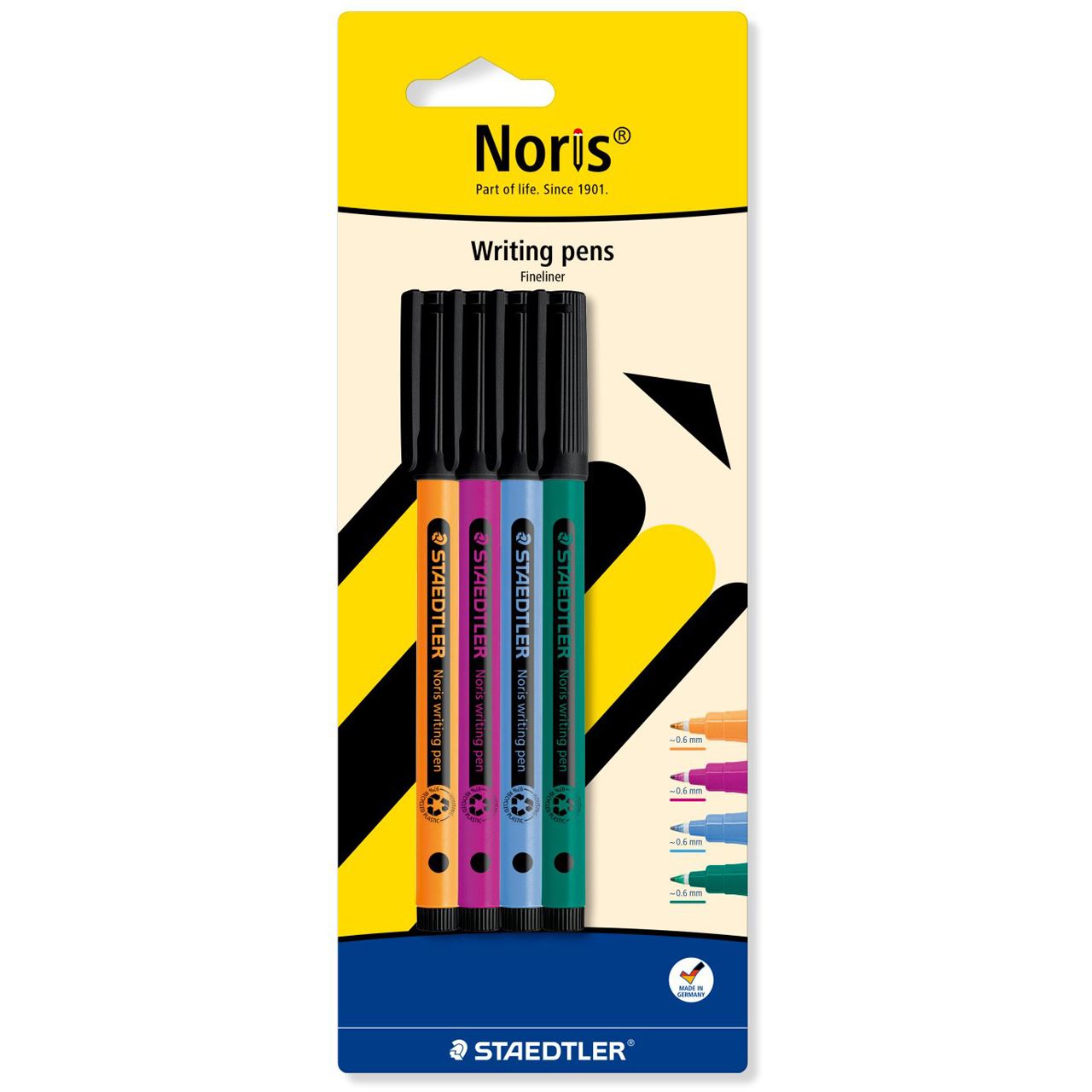 STAEDTLER Fineliner Noris writing pen, 4St BK
