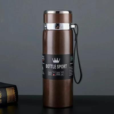 Uplifted Finds Stainless Steel Thermal Water Bottle For Hot And Cold Drinks brown 800 Ml