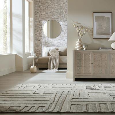 Teppich FLAIR RUGS "ELVA WOOL", natürlich, B:200cm H:6mm L:300cm, Oberfläche: 100% Wolle. Rückseite: 100% Wolle, Teppiche, Teppich