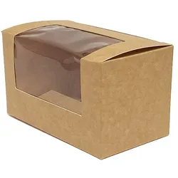 MONOUSO - Kraftkarton mit Fenster 12,5x7,0x7,0cm (50 Stück)
