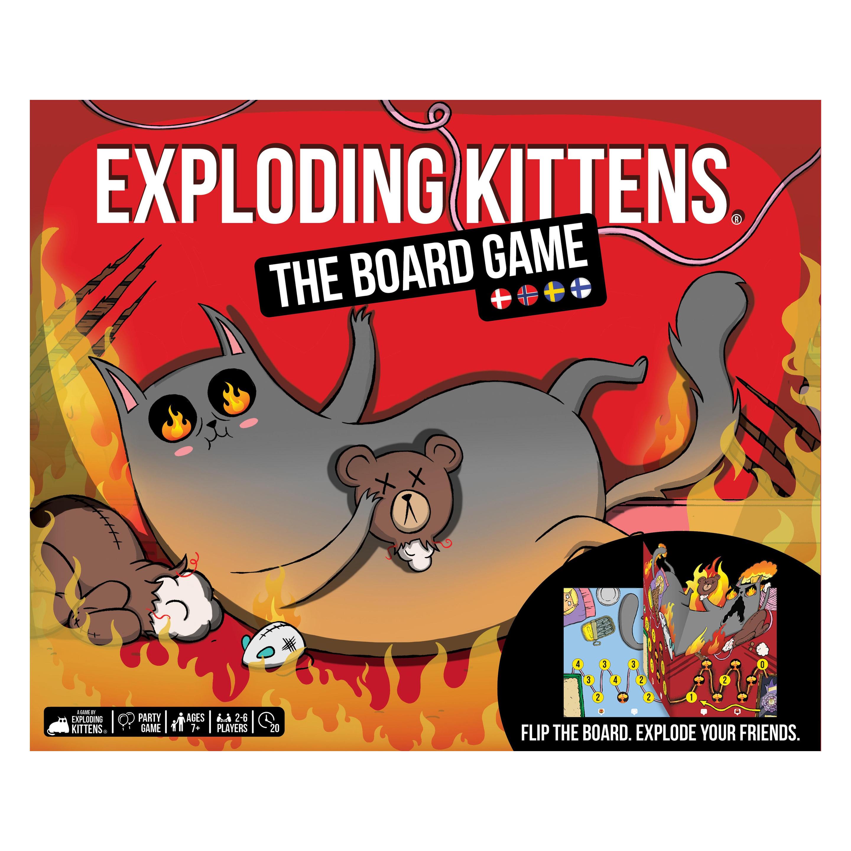 Exploding Kittens The Board Game (Nordic) (Dänisch, Finnisch, Norwegisch, Schwedisch, 2 - 6 Spieler) (EKIBG01NOR)