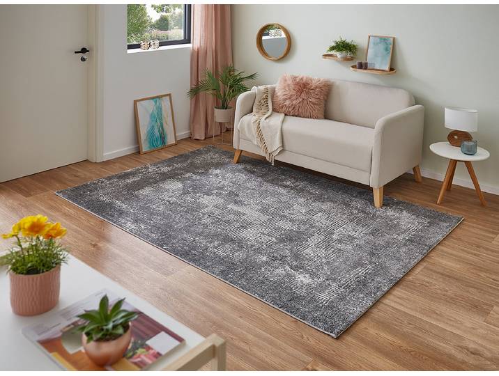 Kurzflorteppich Orito Grau/Grau 120 x 170cm Polypropylen