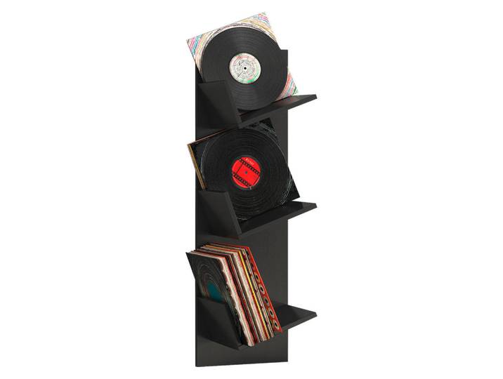 Mid.you Schallplattenregal, Schwarz, Holzwerkstoff, 33x106.5x25.6 cm, Wohnzimmer, TV Möbel, CD-Regale