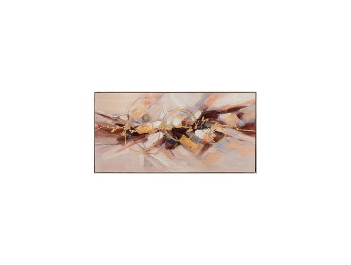 Handgemaltes, gerahmtes Bild „Geometrie in Gold“ 70 x 140 cm Multicolor Crea Collection