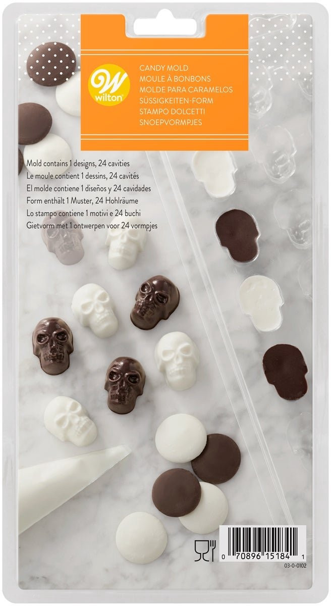 Wilton Candy Mold Halloween Mini Schedel Chocolademal