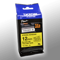 Brother P-Touch Band TZe-S631 schwarz auf gelb 12mm / 8m laminiert extra stark