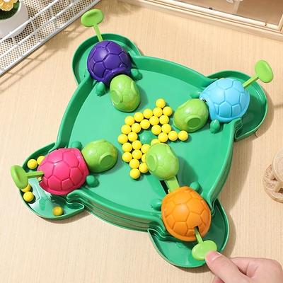 Brettspiel „Hungry Turtle", Brettspiel „Hungry Box", Brettspiel „Turtle Eats Beans", Party- und Familienspielzeug, 2-4 Spieler (108 Bohnen)