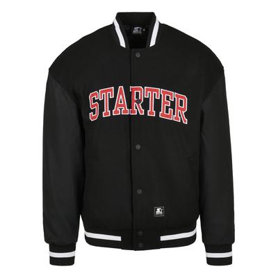 Funktionsmantel STARTER BLACK LABEL "Starter Black Label Herren Starter Team Jacket", Herren, Gr. S, schwarz, 50% Wolle, 50% Viskose, Mäntel