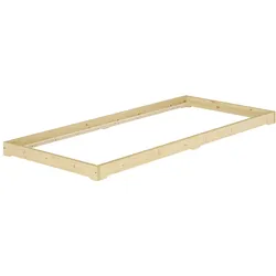 Erst-Holz Studentenbett Bodenbett Futon extra niedriges Bett für Mansardenzimmer 90x200 Fichte Tanne geölt V-60.47-09 Rollrost inkl.