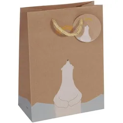 5x Sigel, Geschenkverpackung, Weihnachts-Geschenktte "Polar bear with...", klein