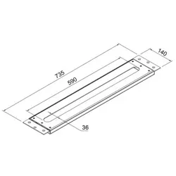 Steinberg Serie 100 Montageplatte 1009411 für alle Waschtisch- und Wannenstandarmaturen