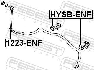 Febest Lagerung, Stabilisator Hysb-Enf Vorderachse Für Hyundai