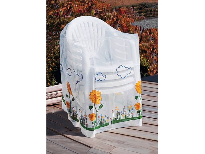 Schutz für Gartenmöbel und Auflagen, Weiss, Stapelstühle
