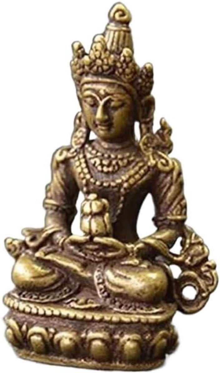 Handgemaakt koperen Boeddha ornament van messing voor op tafel
