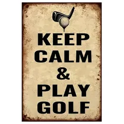 Schild Keep Calm & Play Golf