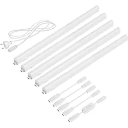 ledscom.de LED Unterbau-Leuchten Rigel, je 57,3cm, mit Schalter, je 880lm, weiß, 5er Set