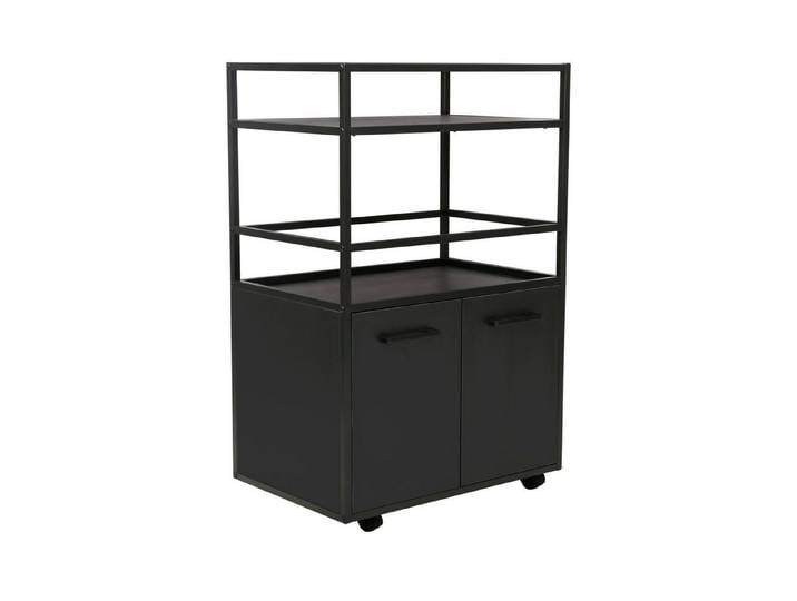 trendteam Barschrank Barschrank Barregal Schwarz 60x94x40 cm