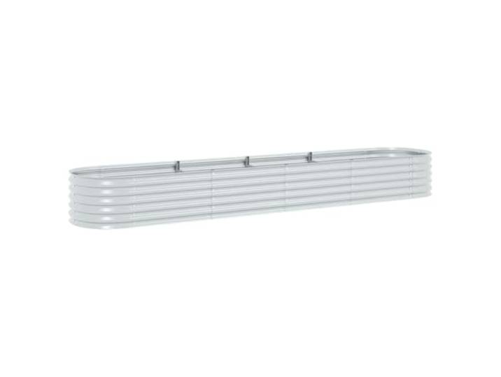 vidaXL Lit surélevé de Jardin 400x80x44 cm Acier galvanisé Argenté