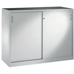 CP Stahlschrank mit Schiebetüren 160 x 120 cm grau, 160x120x60 cm