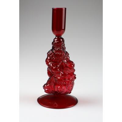 Kerzenhalter AM DESIGN "aus Glas", rot, B:9cm H:20cm, Glas, Kerzenhalter, Kerzenhalter, 2er Set, BxH: 9x20 cm