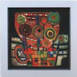 Kunstdruck HUNDERTWASSER (BH 61x61 cm) - bunt - BH 61x61 cm