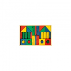 Halmakegel.com 40 Bausteine im Kasten - groß - bunt - 50mm 260173