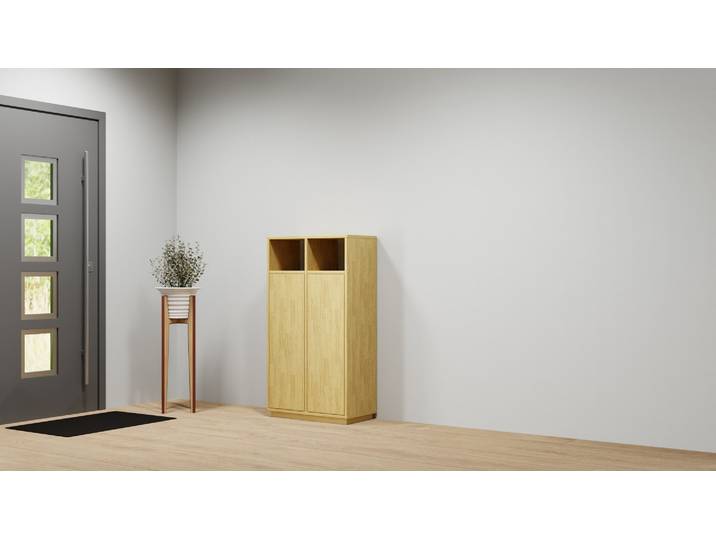 Highboard aus Holz Eiche Natur geölt