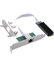 InLine Schnittstellenkarte M.2 B+M zu 10 Gb/s RJ45 Kompaktes Design mit hoher Performance: Die M.2-Schnittstelle Key spart Platz und erm?glicht schnelle Netzwerkanbindung auch in kleinen Systemen. Volle 10-Gigabit-Leistung: Der Aquantia AQC107 Controller (76660Y)