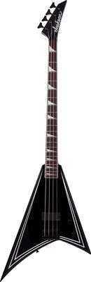Jackson X RRB IV Rhoads Bass BK PIN Schwarz mit weißen Pinstripes