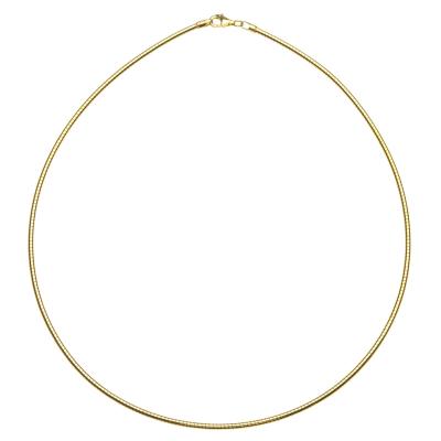 Halsreif OSTSEE-SCHMUCK "- Omega 2,2 mm - Silber 925/000, vergoldet -" Gr. 42, gold (goldfarben, gelb), Halsketten, Damen, 42, Silber 925 (Sterlingsilber)