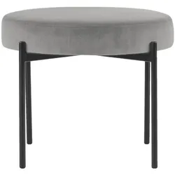 meet Runde Bank »Gaia« mit Samtbezug grau, 57.5x45.5x57.5 cm