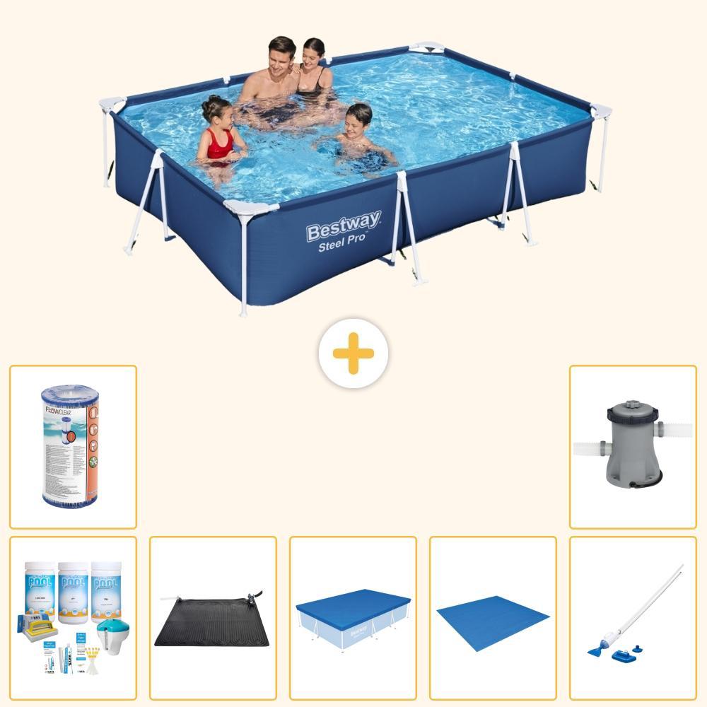 Bestway Steel Pro Rechteckig - 300x201x66 cm - 8-teilig S21545