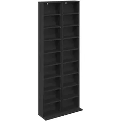 vidaXL Indoor CD Schrank, CD- & Schallplatten Aufbewahrung, Schwarz