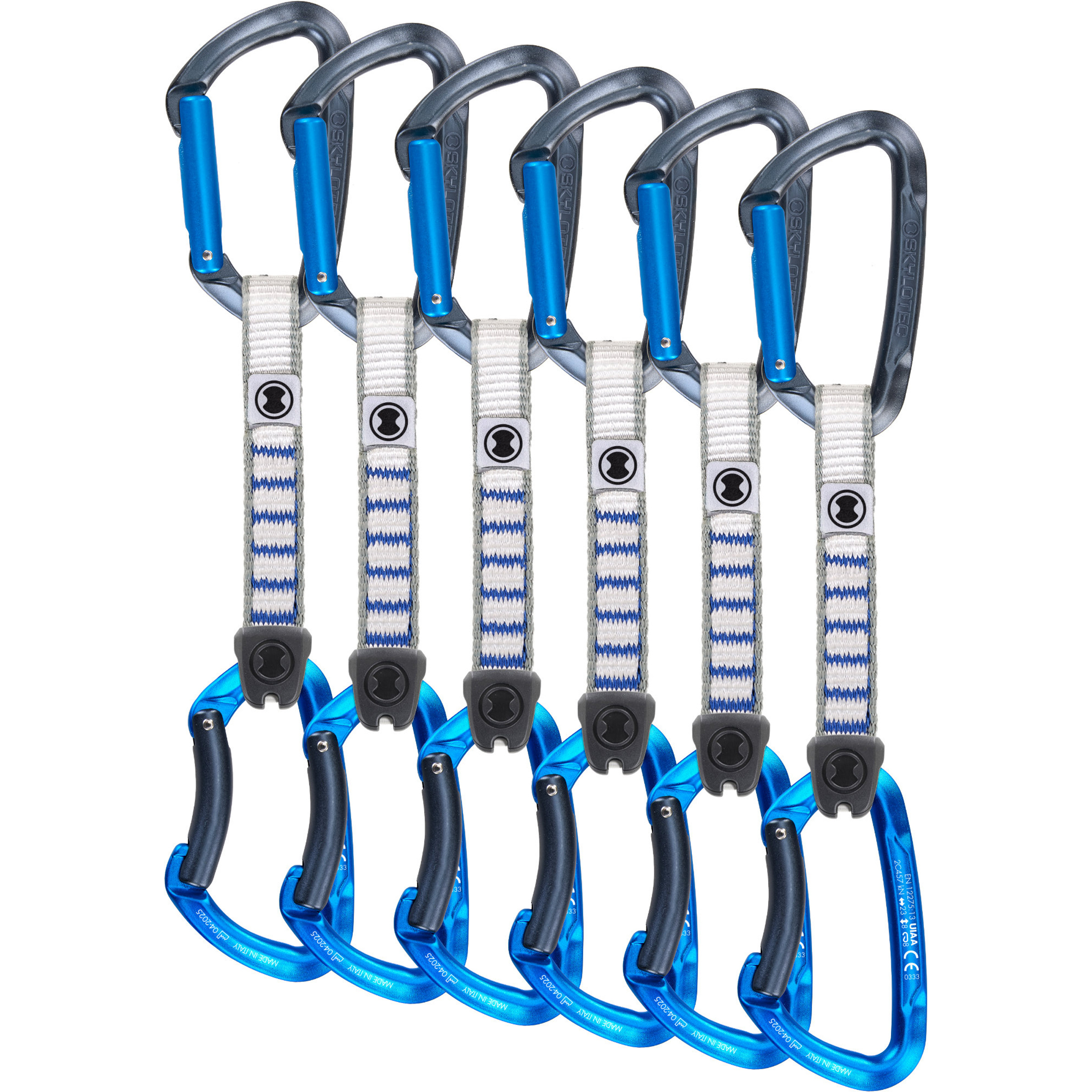 Skylotec Lime Set Ny 6er Pack Expressset Express-Sets blau Größe 12CM Alpinklettern | Eisklettern | Sportklettern