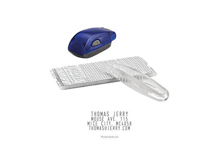 COLOP Stamp Mouse 20 set, stempel om zelf te zetten, incl. typeset en pincet