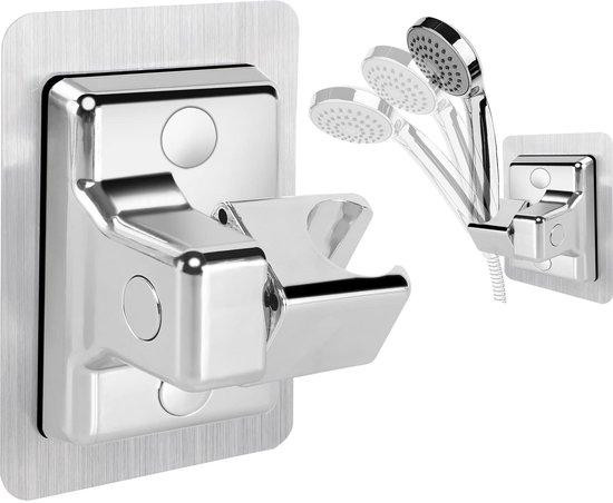Benza Ibenzoa Verstelbare en draaibare handdouchehouder van ABS, zilver, 12 x 8 cm