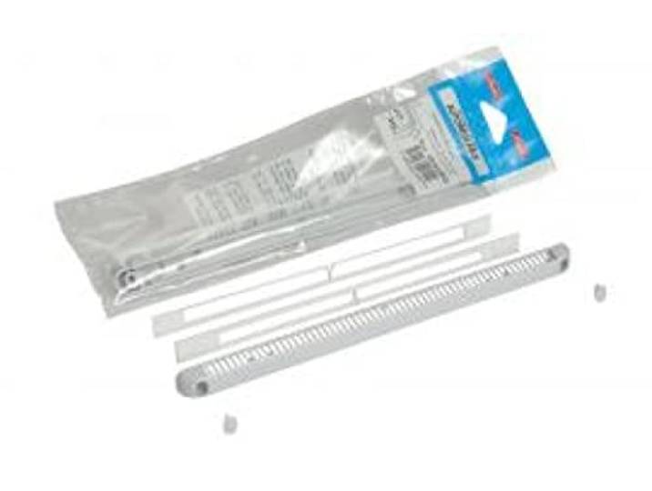 NICOLL Kit Simple entrée d'air réglable 30m³ + Cache Vis Gris clair-1KVR130G