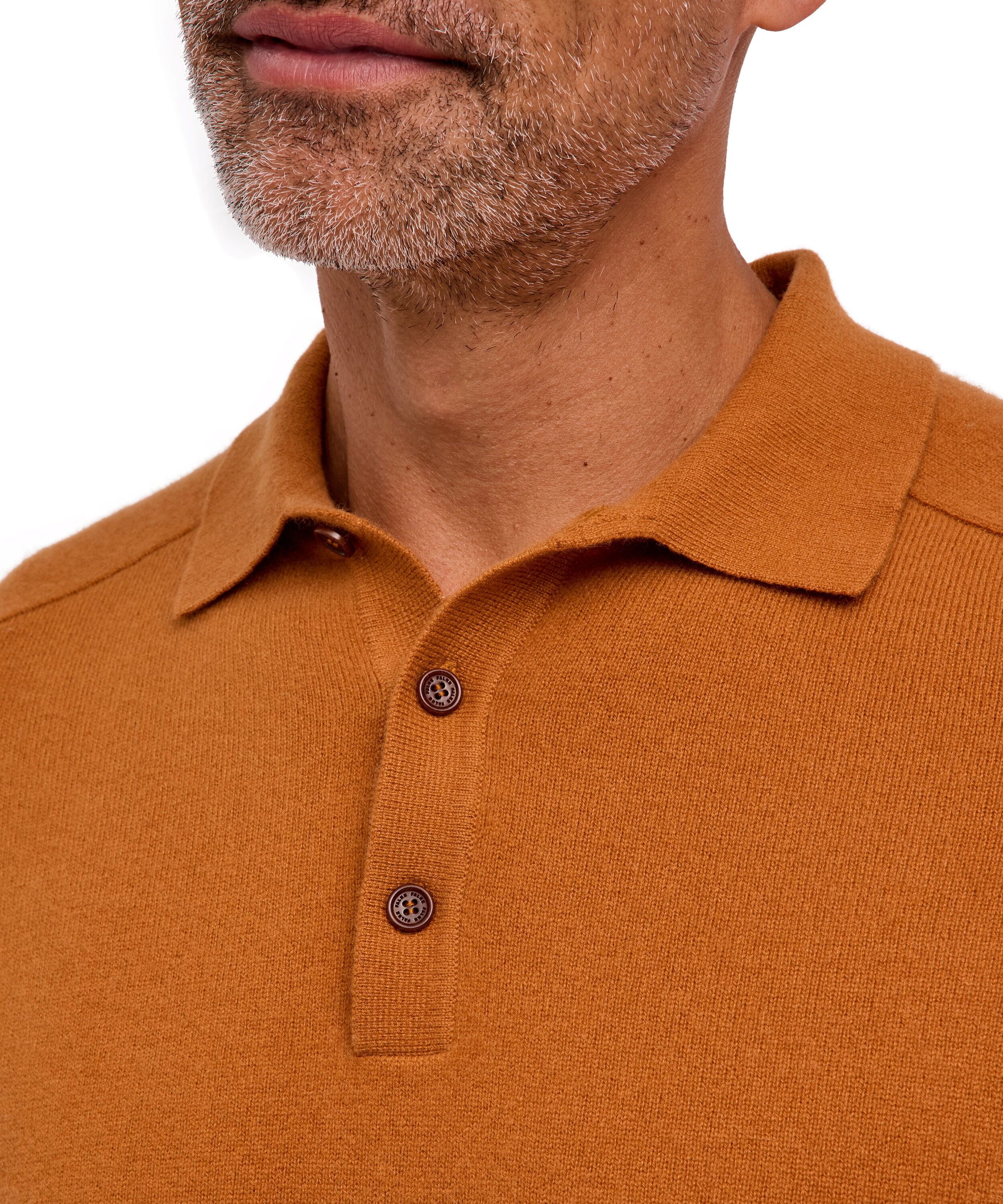 Strickpullover FALKE "Pure Cashmere", Herren, Gr. S, orange (caramel (5582)), Pullover Strickpullover