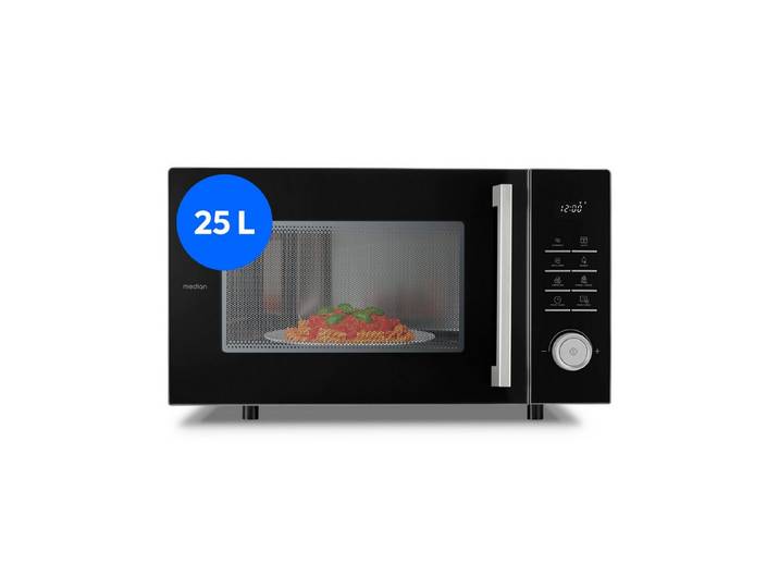 Medion® Mikrowelle MD12231, Netzkabel, 25 l, 3- in 1,Auftau-Funktion,Aufwärmfunktion,mit Grill,mit Heißluft