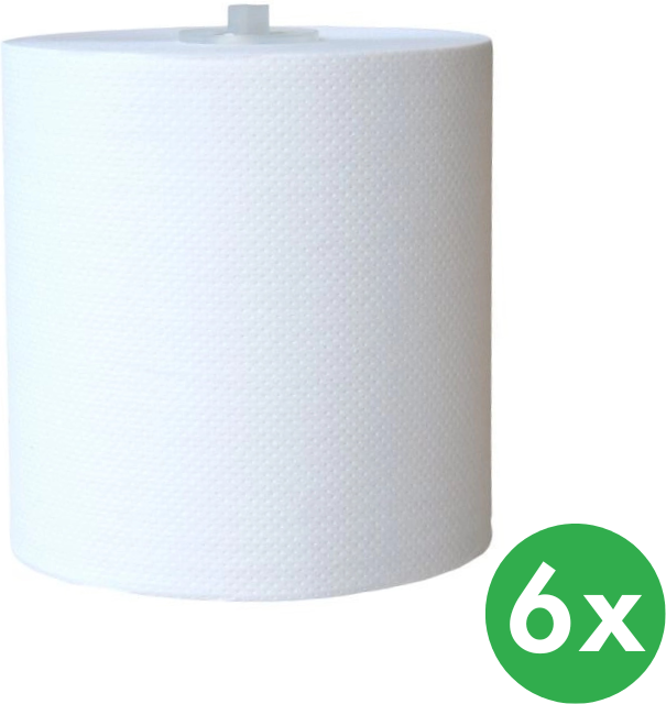 Merida Papierhandtücher in Rollen MAXI AUTOMATIC, weiß, zweilagig, 6 Stück
