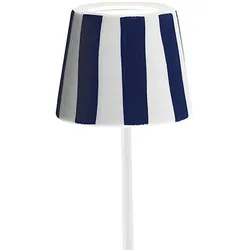 Zafferano Leuchtenschirm für POLDINA Leuchte, Keramik, Ø 13cm, mit blauen Streifen ZAF-LD035002