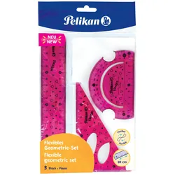 Pelikan, Lineal, 700917 Lineal-Set (e) (20 cm, Kunststoff)