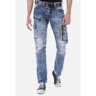 Cargojeans CIPO & BAXX "Cipo & Baxx Jeanshose CD679", Herren, Gr. W31/L34, blau, Casual, regular fit, Jeans, mit Denim-Optik