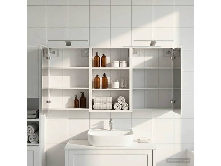 vidaXL Badezimmerschrank-Set 3 stk. 126 x 16 x 62,5 cm Holzwerkstoff