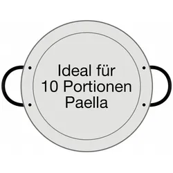 All'Grill Paella-Pfanne Stahl poliert Ø 42 cm, Pfanne + Kochtopf, Silber
