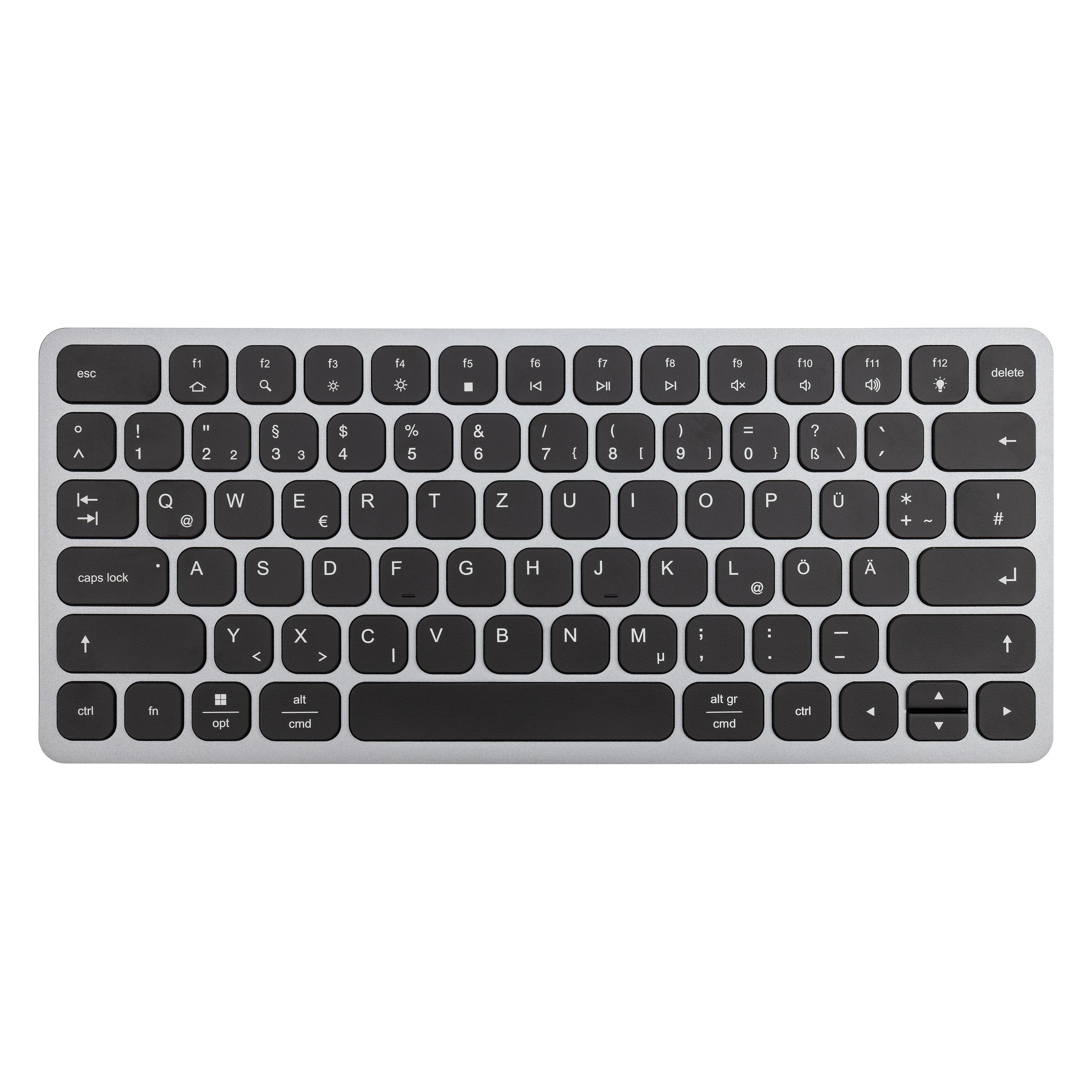 Axagon HMC-KB keyboard USB-C 5Gbps with HUB, microSD/SD, 3x USB-A, HDMI 4K/60Hz, PD 100W, Audio, DE (DE, Kabelgebunden) (HMC-KB-GE)