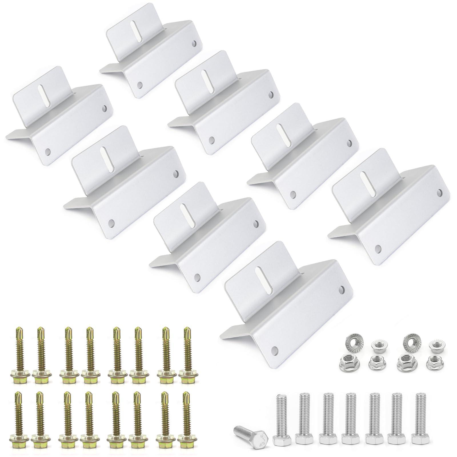 Dripio Zonnepaneelmontagesysteem, 8-delig, aluminium, zilverkleurig