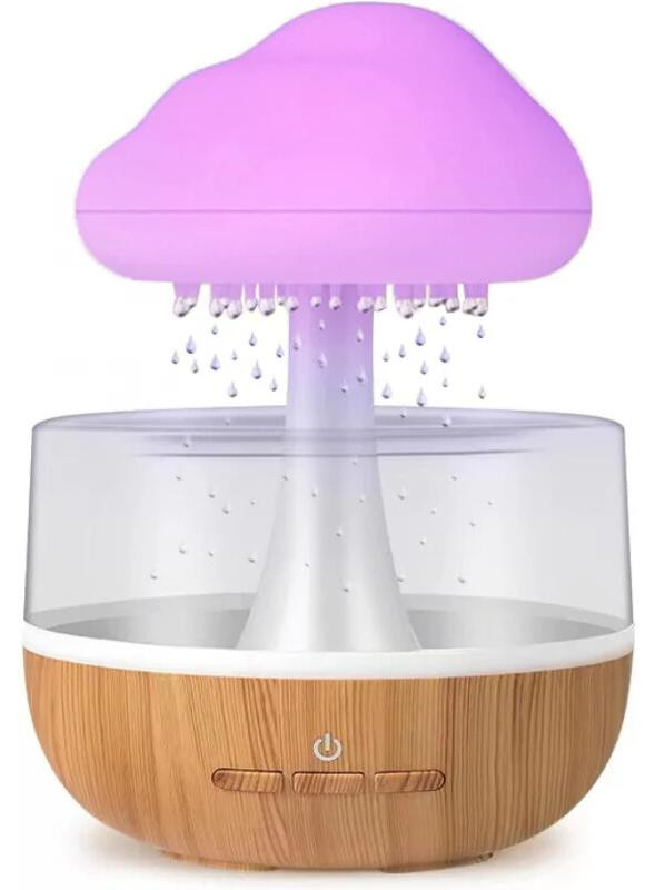 Verk 27484 Multifunctionele luchtbevochtiger met spons en LED RGB-verlichting, wit, 200 ml
